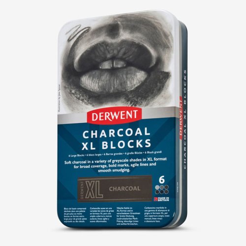 Derwent XL Charcoal Blocks 6lı Füzen Set