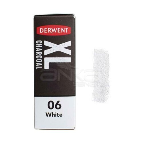 Derwent XL Charcoal Blocks Kalın Füzen 06 White - 06 White