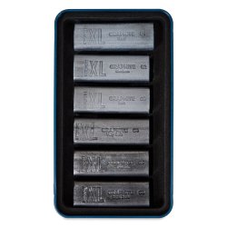Derwent - Derwent XL Charcoal Kömür Füzen Blok 6lı Set Metal Box (1)
