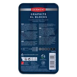 Derwent XL Charcoal Kömür Füzen Blok 6lı Set Metal Box - Thumbnail