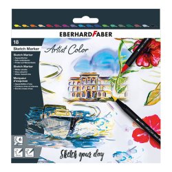 Eberhard Faber - Eberhard Faber Artist Color Eskiz Markörü 18li Set
