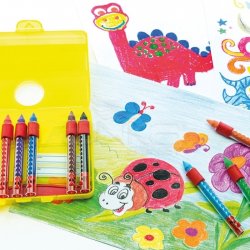 Eberhard Faber Wax Crayons Sulandırılabilir Mumlu Pastel 10lu 521110 - Thumbnail