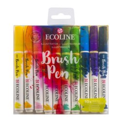 Talens - Talens Ecoline Brush Pen 10lu Set İllüstrasyon 