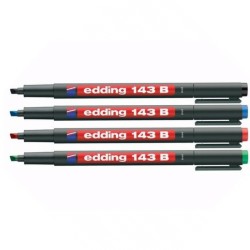 Edding - Edding 143B Kesik Uçlu Permanent Markör Kalemi
