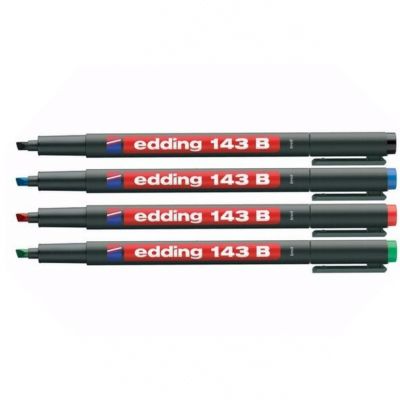 Edding 143B Kesik Uçlu Permanent Markör Kalemi