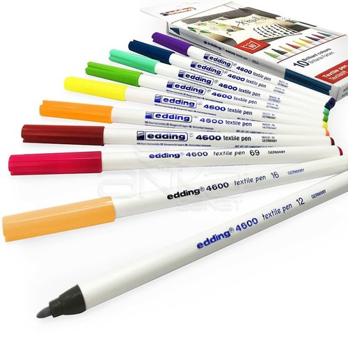 Edding 4600 Tekstil Kalemi 1mm 10lu Set Fun Colors