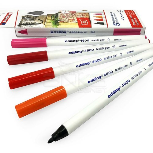 Edding 4600 Tekstil Kalemi 1mm 5li Set Sıcak Tonlar