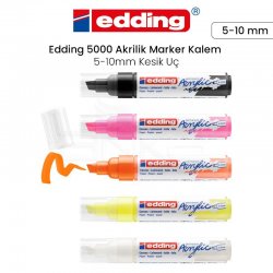 Edding - Edding 5000 Akrilik Marker Kalem 5-10mm Kesik Uç