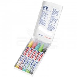 Edding - Edding 5100 Akrilik Marker Kalem 2-3mm Yuvarlak Uç 5li Pastel Renkler (1)