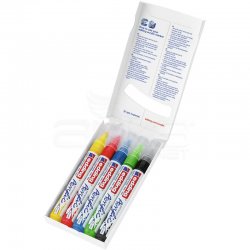 Edding - Edding 5100 Akrilik Marker Kalem 2-3mm Yuvarlak Uç 5li Temel Renkler (1)