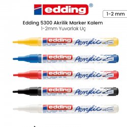 Edding - Edding 5300 Akrilik Marker Kalem 1-2mm Yuvarlak Uç