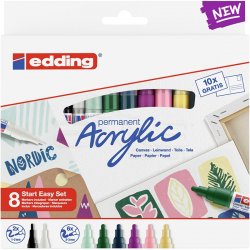 Edding - Edding Akrilik Marker Kalem Start Easy Set 8li