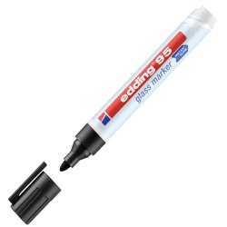 Edding - Edding 95 Glass Marker Cam Yazı Tahtası Kalemi Siyah