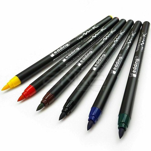 Edding Fırça Uçlu Porselen Kalemi 4200 1-4mm 6lı Set Basic