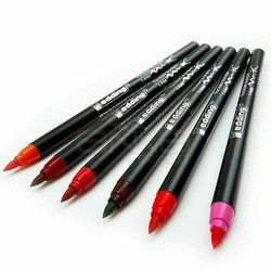 Edding Fırça Uçlu Porselen Kalemi 4200 1-4mm 6lı Set Sıcak Tonlar - Thumbnail