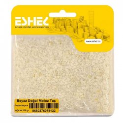 Eshel - Eshel Beyaz Doğal Moloz Taş Büyük Paket İçi:120 gr