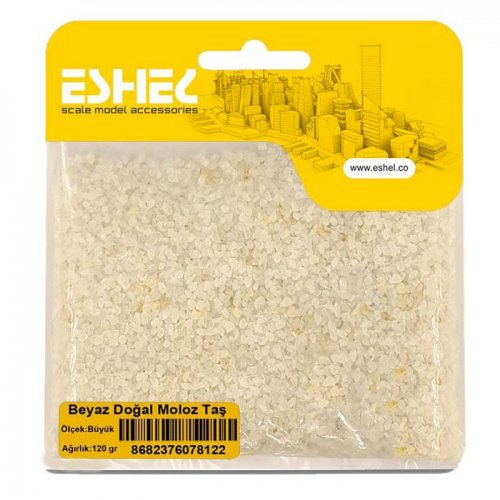 Eshel Beyaz Doğal Moloz Taş Büyük Paket İçi:120 gr
