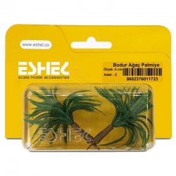 Eshel - Eshel Bodur Ağaç Palmiye Ağacı Maketi 4cm 2li