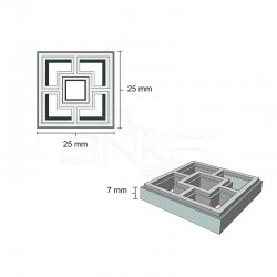 Eshel Dekoratif Geometrik Tuğla 1/12 2.5x2.5cm - Thumbnail