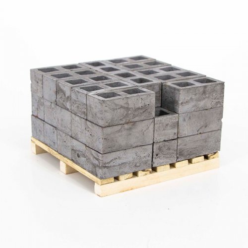 Eshel Düz Çimento Blok Gri 1/12 3x1.5x1.3cm