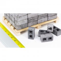 Eshel Düz Çimento Blok Gri 1/24 1.9x0.8x0.8cm - Thumbnail