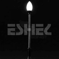Eshel - Eshel Metal Mum Sokak Lambası 1-75 Paket İçi:2 (1)