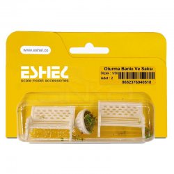 Eshel - Eshel Oturma Bankı Ve Saksı 1-50 Paket İçi:2