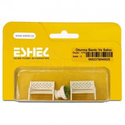 Eshel - Eshel Oturma Bankı Ve Saksı 1-75 Paket İçi:3