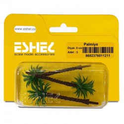 Eshel - Eshel Palmiye Ağacı Maketi 5cm 3lü