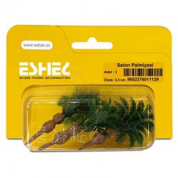 Eshel - Eshel Salon Palmiyesi Ağacı Maketi 3,5cm 3lü