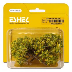 Eshel - Eshel Sarı Renkli Ağaç 9cm Paket İçi:2 (1)