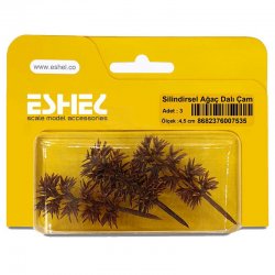 Eshel - Eshel Silindirsel Ağaç Dalı Çam Maketi 4,5cm 3lü