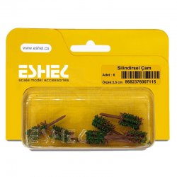 Eshel - Eshel Silindirsel Çam 2,5cm Paket İçi:6