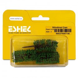 Eshel - Eshel Silindirsel Çam Maketi 6cm 3lü (1)