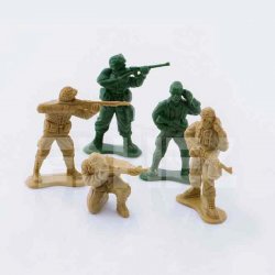 Eshel Tek Renk Askeri İnsan Figürleri 1-50 Paket İçi:4 - Thumbnail