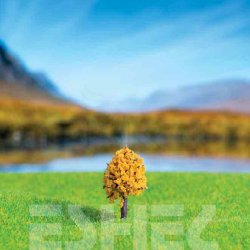Eshel Turuncu Renkli Bodur Ağaç Maketi 2,5cm 6lı - Thumbnail