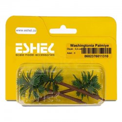 Eshel - Eshel Washingtonia Palmiye Ağacı Maketi 5,5cm 3lü (1)