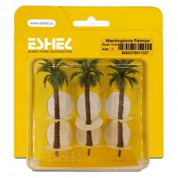 Eshel Washingtonia Palmiye Ağacı Maketi 8cm 3lü - Thumbnail