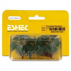 Eshel - Eshel Yuvarlak Palmiye Ağacı Maketi 5cm 3lü (1)
