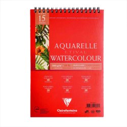 Clairefontaine - Clairefontaine Etival Grain Classic Spiralli Sulu Boya Blok 15 Yaprak 300g A5