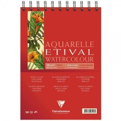Clairefontaine - Clairefontaine Etival Grain Classic Spiralli Sulu Boya Blok 20 Yaprak 300g A6