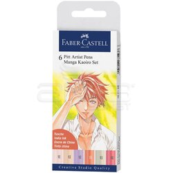 Faber Castell - Faber Castell 6 Pitt Artist Pen Manga Kaoiro Set 167168