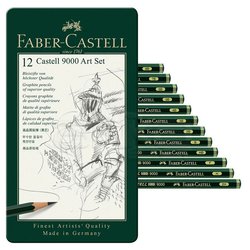 Faber Castell - Faber Castell 9000 Dereceli Kalem 12li Art Set