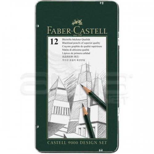 Faber Castell 9000 Dereceli Kalem 12li Design Set