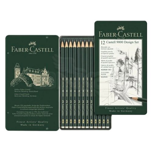 Faber Castell 9000 Dereceli Kalem 12li Design Set