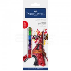 Faber Castell - Faber Castell Akrilik Boya 12 Renk 12ml Tüp 169501