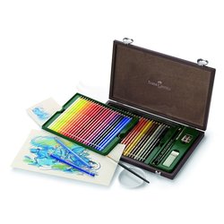 Faber Castell - Faber Castell Albrecht Dürer Sulu Boya Kalemi 48li Ahşap Kutu (1)