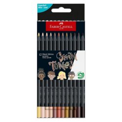 Faber Castell Black Edition Kuru Boya Kalem Seti 12li Skin Tones - Thumbnail