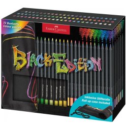 Faber Castell - Faber Castell Black Edition Colored Pencils Rulo Set 72li