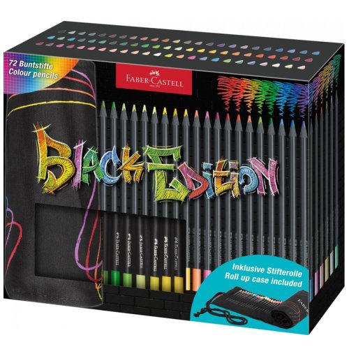 Faber Castell Black Edition Colored Pencils Rulo Set 72li